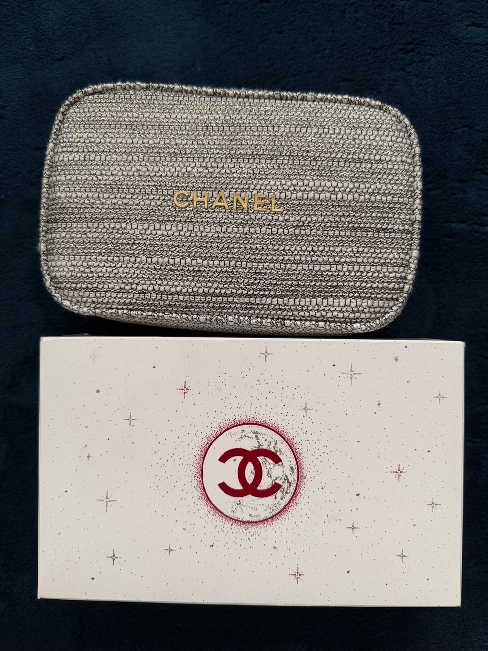 Authentic Chanel Cosmetic Pouch w/Routine Reset Cleansing Duo